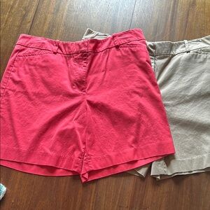 Talbots Pink and Tan Shorts Sz 12